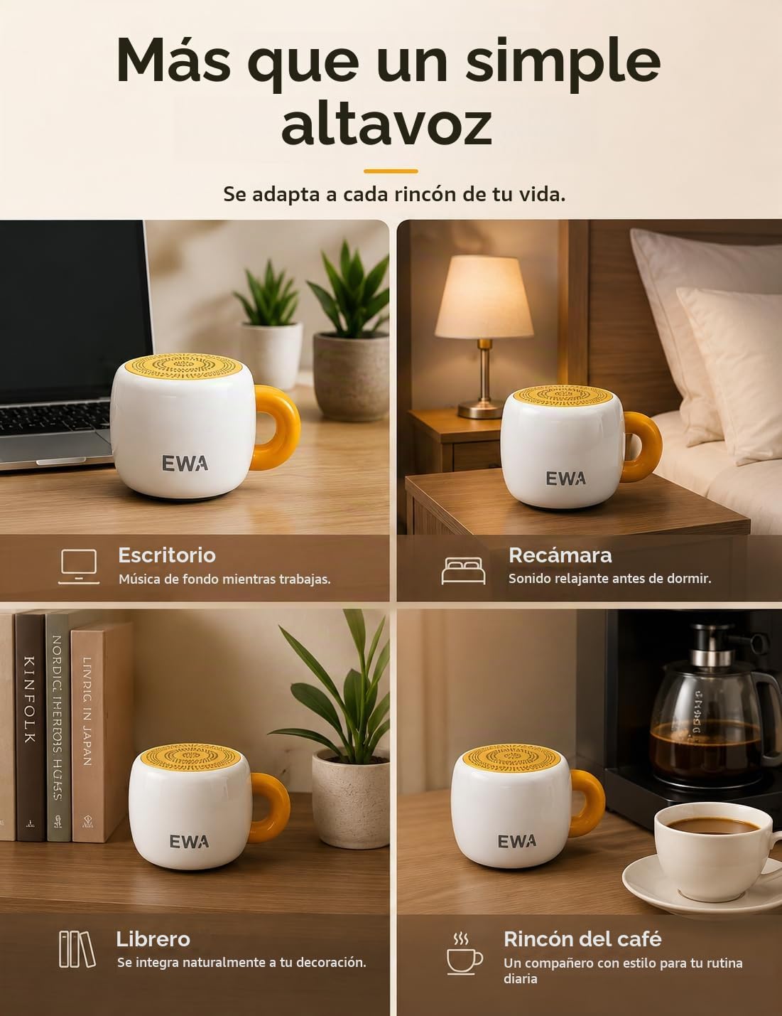 Altavoz Bluetooth Portátil EWA A163 Impermeable con Sonido Fuerte y Claro