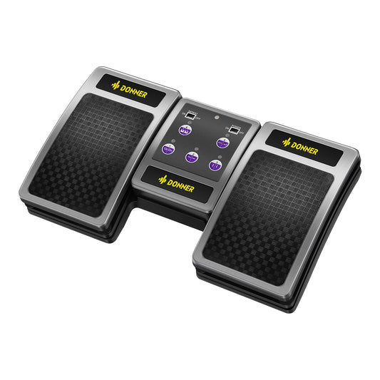 Pedal Inalámbrico Donner Plateado Recargable para Girar Páginas en Tabletas y Teléfonos