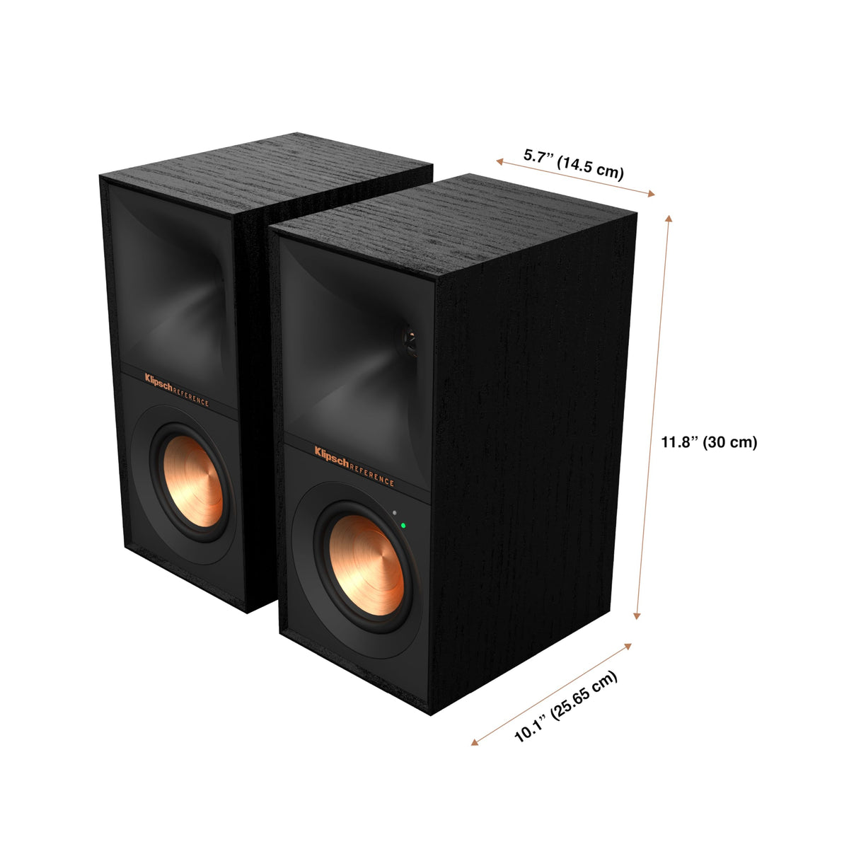 Altavoces de Estantería Klipsch Reference R-40PM Negros con Bocina Tractrix y Suspensión de Viaje Lineal