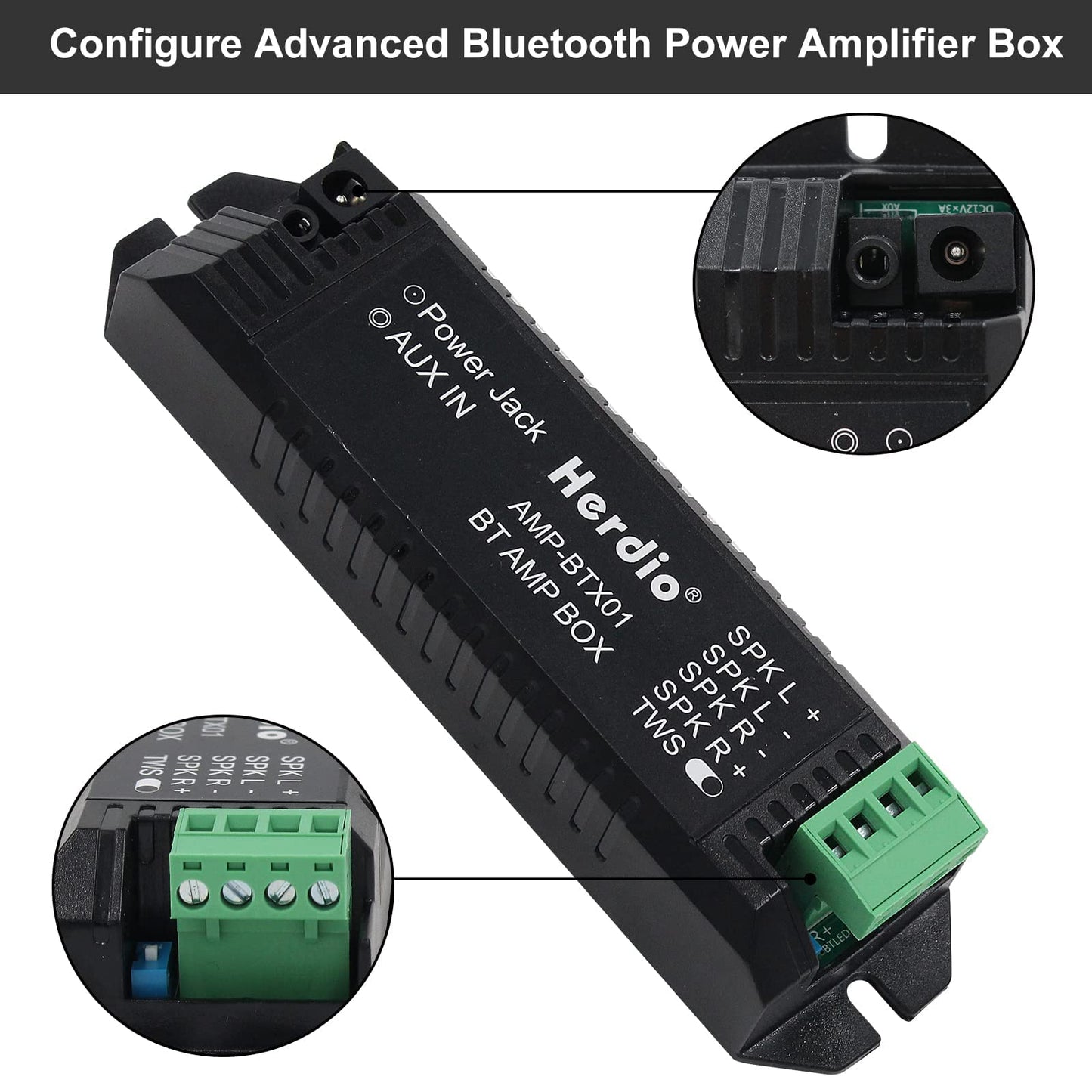 Herdio Altavoces de Techo Compatible with Bluetooth HCS-818BT de 6.5 Pulgadas de de de Montaje Empotrado en Altavoces de Pared para el hogar, Oficina con Rango Completo de Sonido Superior