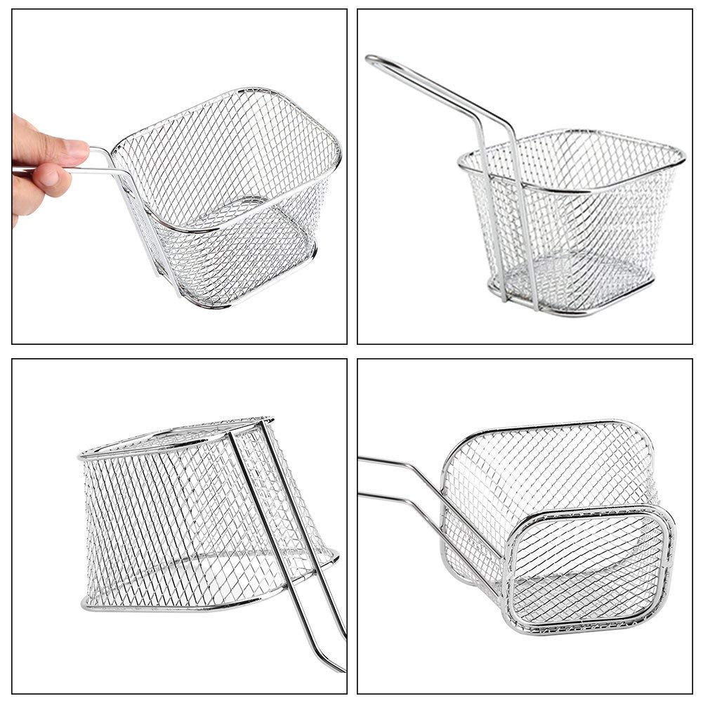 Cestas para Servir de Acero Inoxidable Mini Cuadrado para Cocina