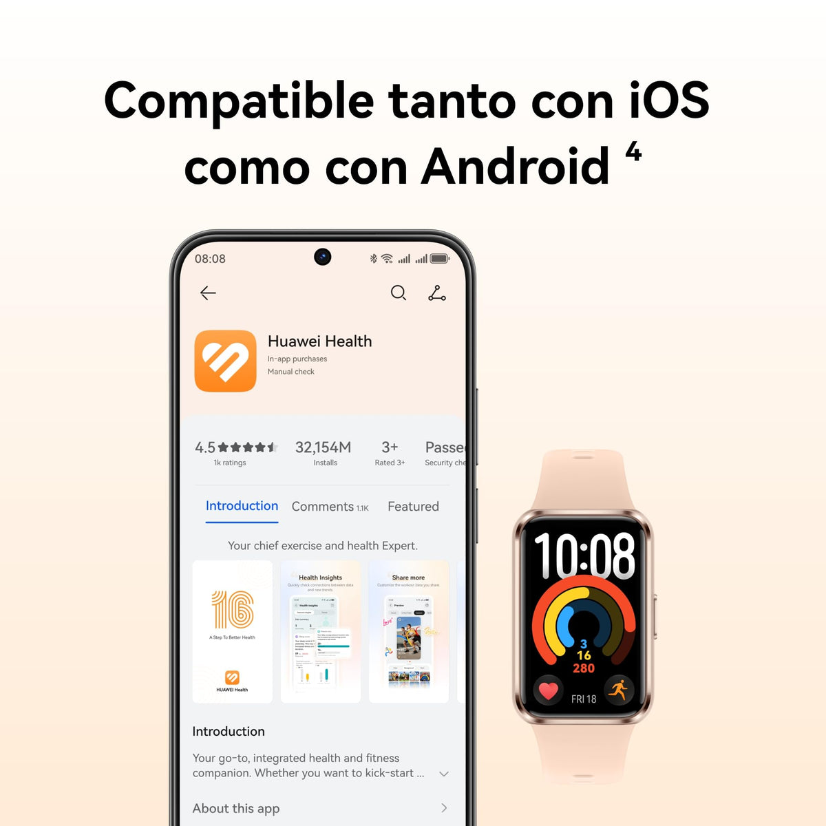 Smartwatch HUAWEI Band 11 Blanco Caja de Aleación de Aluminio