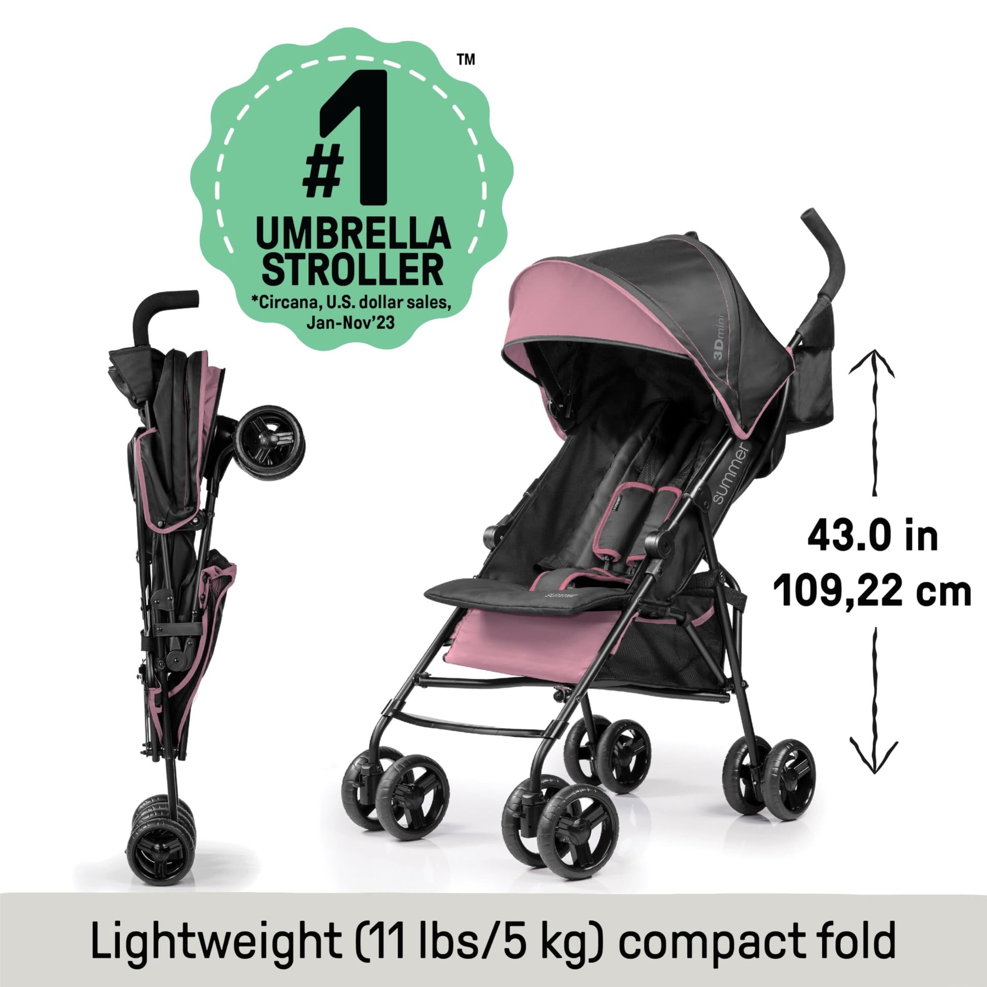 Ingenuity Carriola para Bebés de 6-24 Meses Rosa