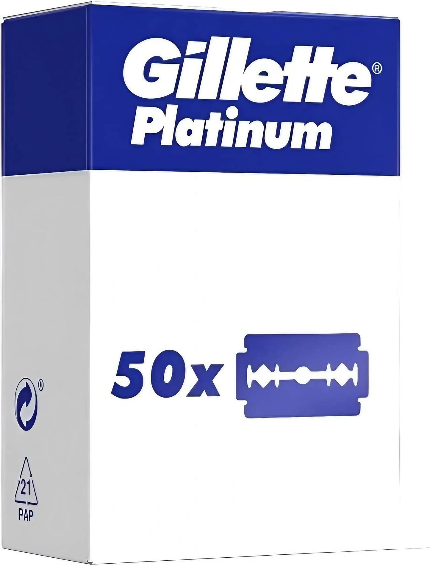 Gillette Platinum - Cuchillas de afeitar para hombre (50 unidades)