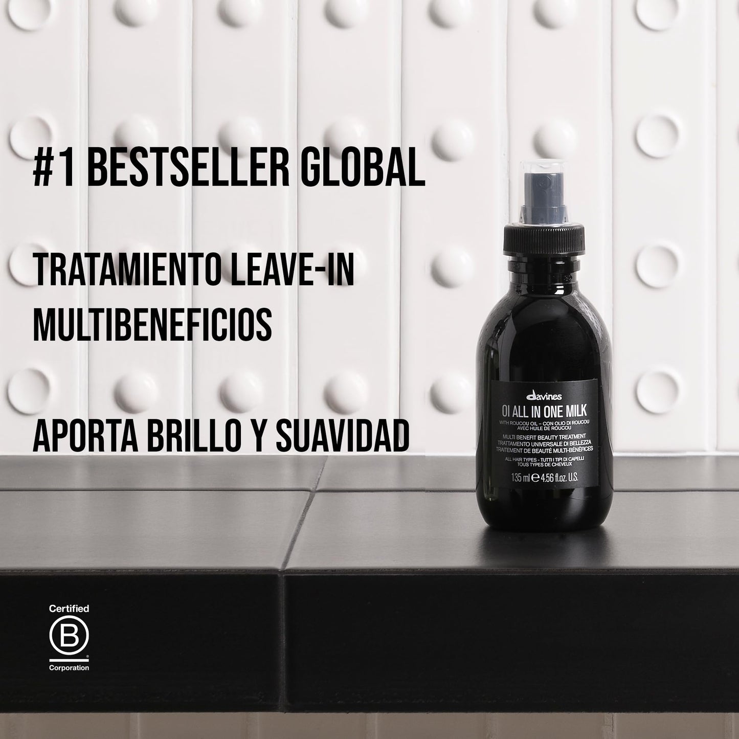Davines OI All In One Milk | Tratamiento multibeneficios para hidratación y suavidad extrema |135 m