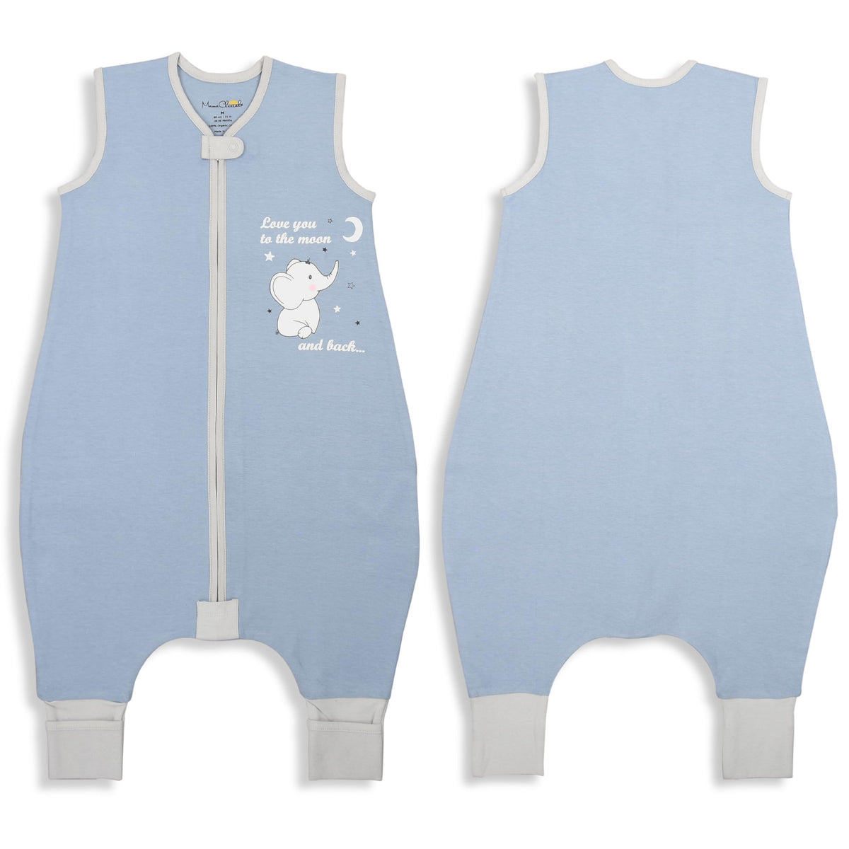 Mama Cheetah Saco de Dormir para Niños con Pies 4T-5T, 1.0 TOG Manta Portátil de Algodón Orgánico para Bebés con Patas, Saco de Dormir para Bebés Caminantes, Saco de Dormir X-Grande para Primeros