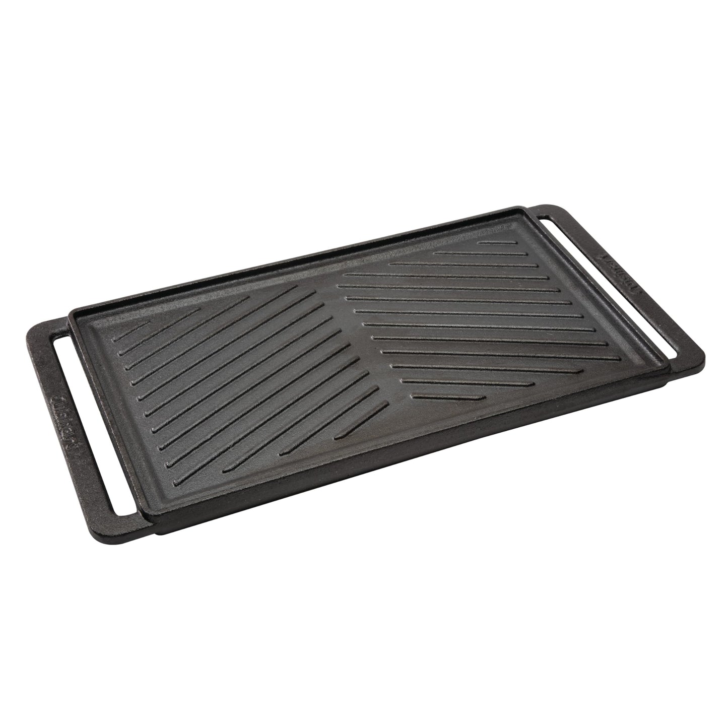 Cuisinart CCP-2000 - Plancha reversible de hierro fundido, parrilla acanalada y plancha plana lisa