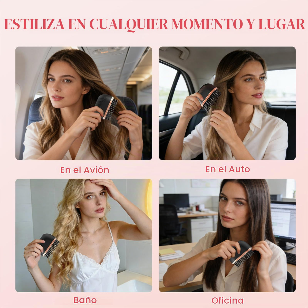 Mini Alisador Portátil Peine Cerámico Inalámbrico 2026 para Mujer