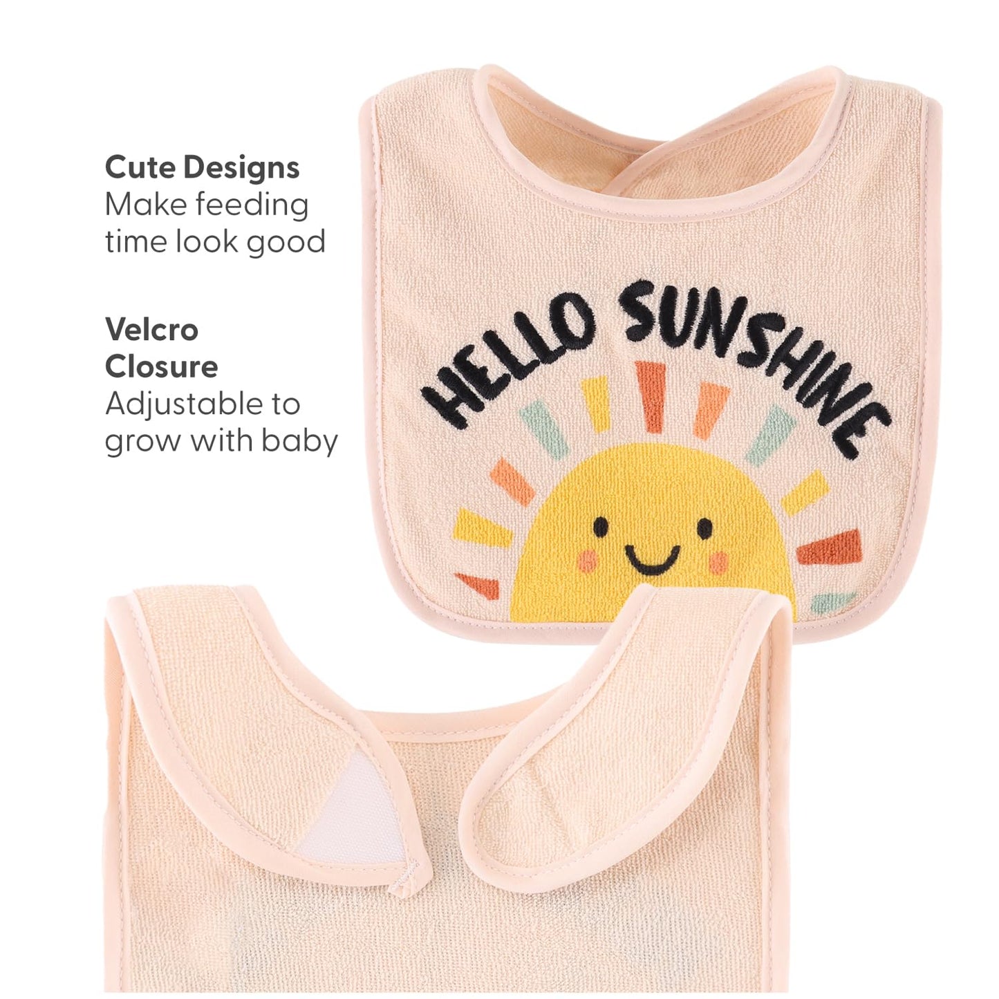 The Peanutshell - Juego de baberos de rizo para bebé niño o niña, 10-100% algodón, suaves, absorbentes para niños y niñas, conjunto de baberos unisex para bebé o niña, babero recién nacido y bebé,