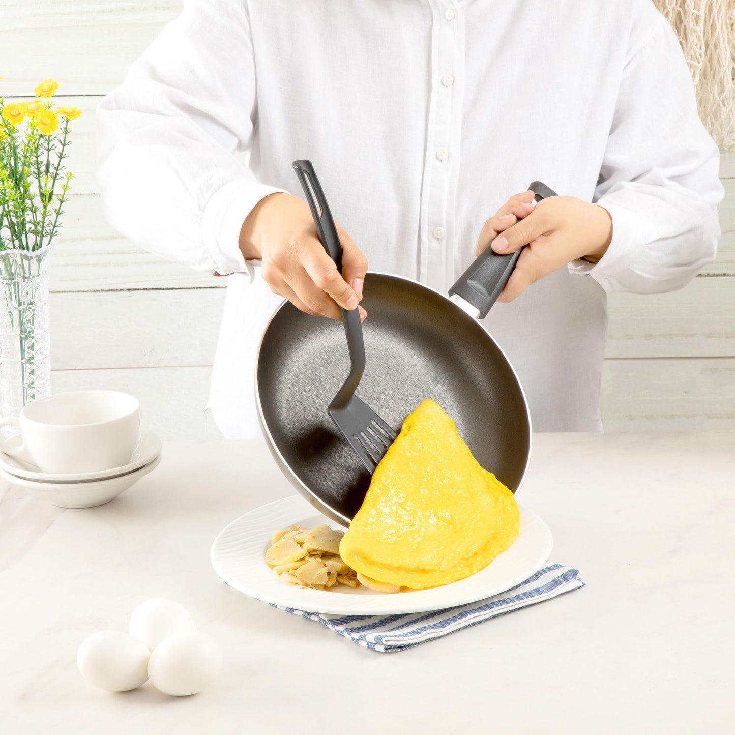 Batería de Cocina Ekco Gris Antiadherente de Aluminio 5 Piezas