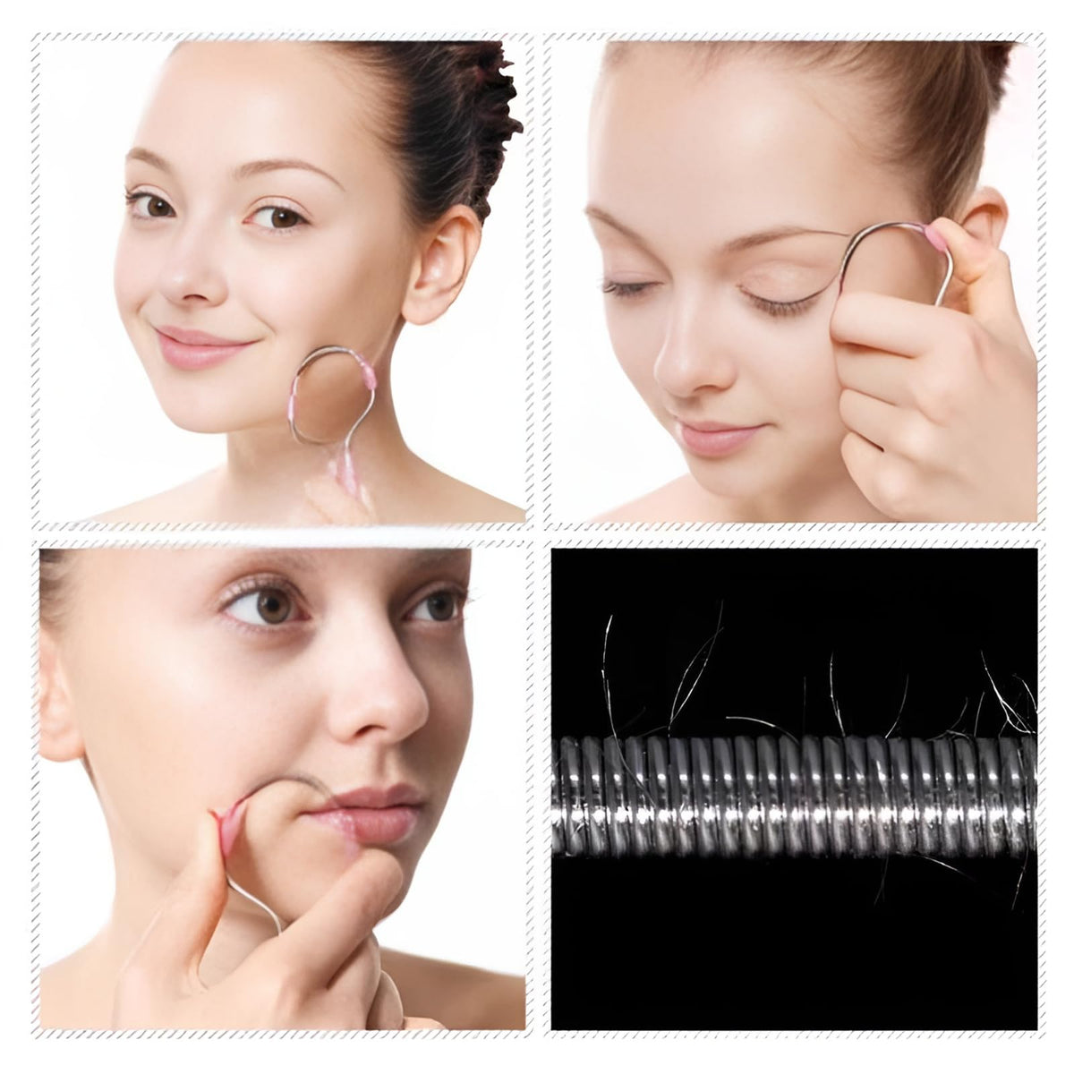 4 piezas depiladora manual con resorte para mujer