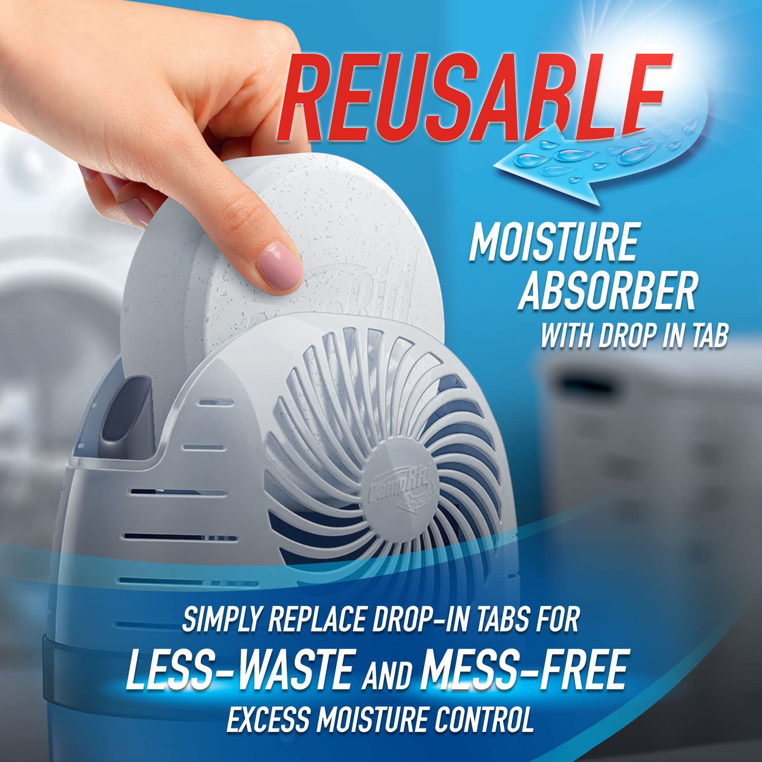 DampRid Fresh Scent - Paquete de 2 pestañas de repuesto de 447 ml, absorbente de humedad