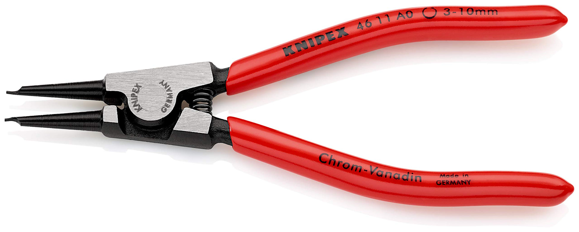 Knipex 46 11 A0 Pinza Para Anillos De Retención Para Anillos De Retención Exteriores De Ejes Acabado Pavonado 140 Mm