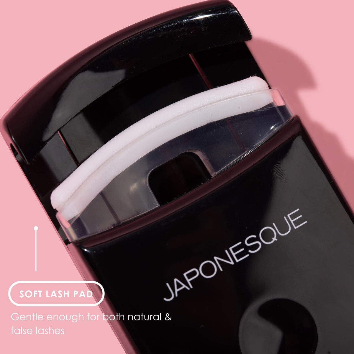 JAPONESQUE Go Curl - Rizador de pestañas de viaje, 2 unidades, perfecto para uso sobre la marcha, con almohadilla de pestañas extra suave y suave, color negro