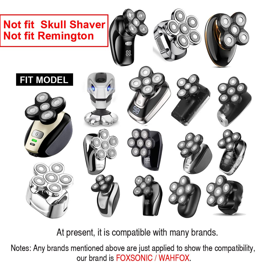 Cabezal de repuesto para afeitadora eléctrica de 5 cuchillas para freedom Grooming y muchas marcas, 5 cuchillas de repuesto para cabezal de afeitadora, 5 cabezales de afeitadora eléctrica para barba, cabezal de afeitadora