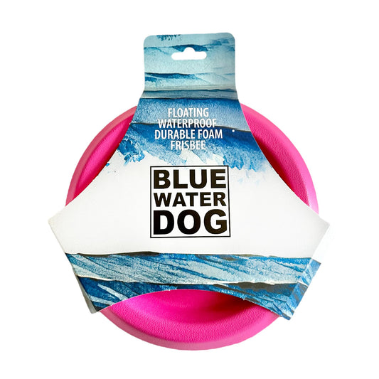 Bluewater - Frisbee para perros, flotante, impermeable, ligero, espuma duradera, disco aerodinámico para perros medianos y grandes, frisbee para buscar, atrapar, buceo, juego, 8.5 pulgadas (rosa)