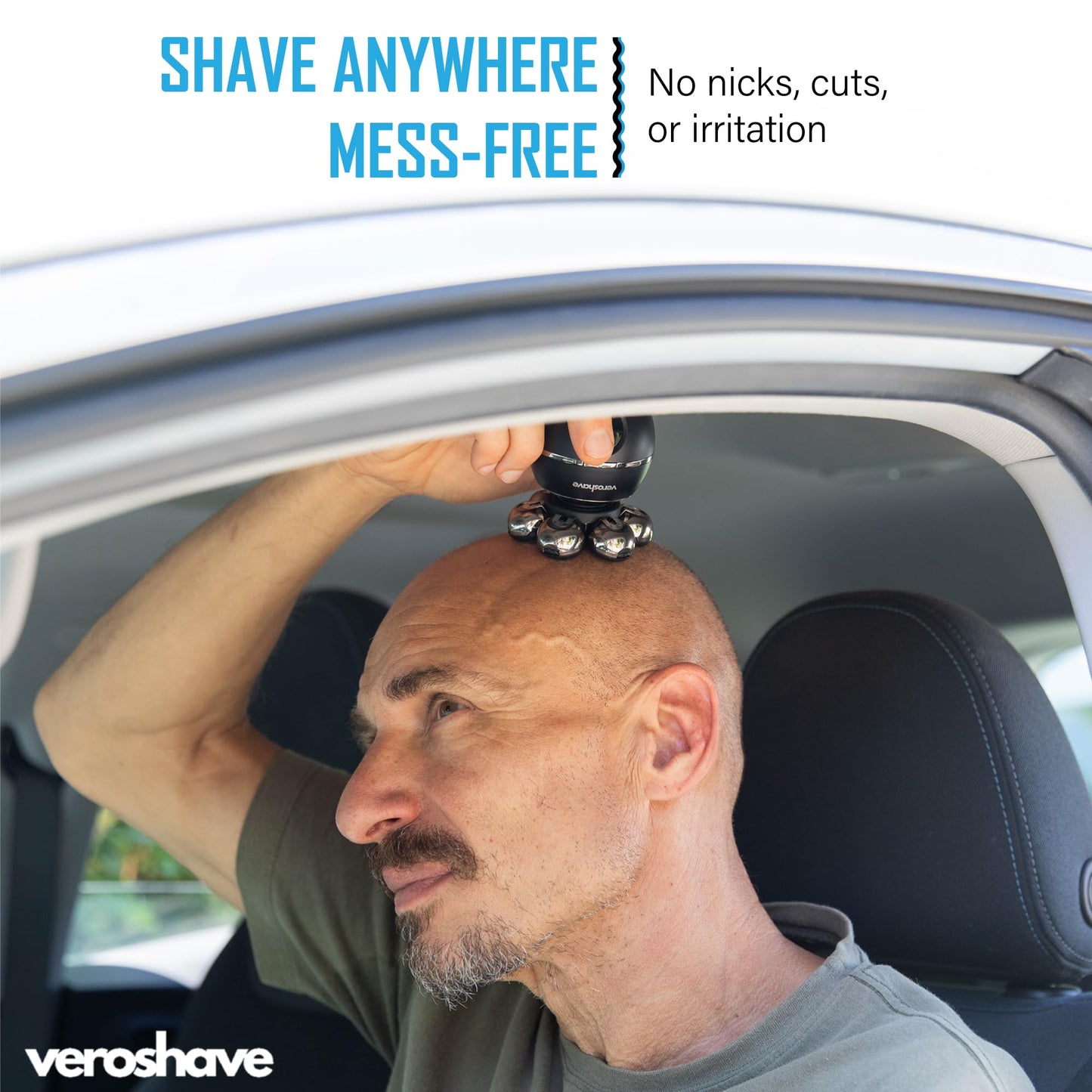 Veroshave - Afeitadora de cabeza calva de 7 hojas para hombres, sin cables, recargable, con cuchillas curvadas, kit de aseo para viajes sin desorden y afeitado completo