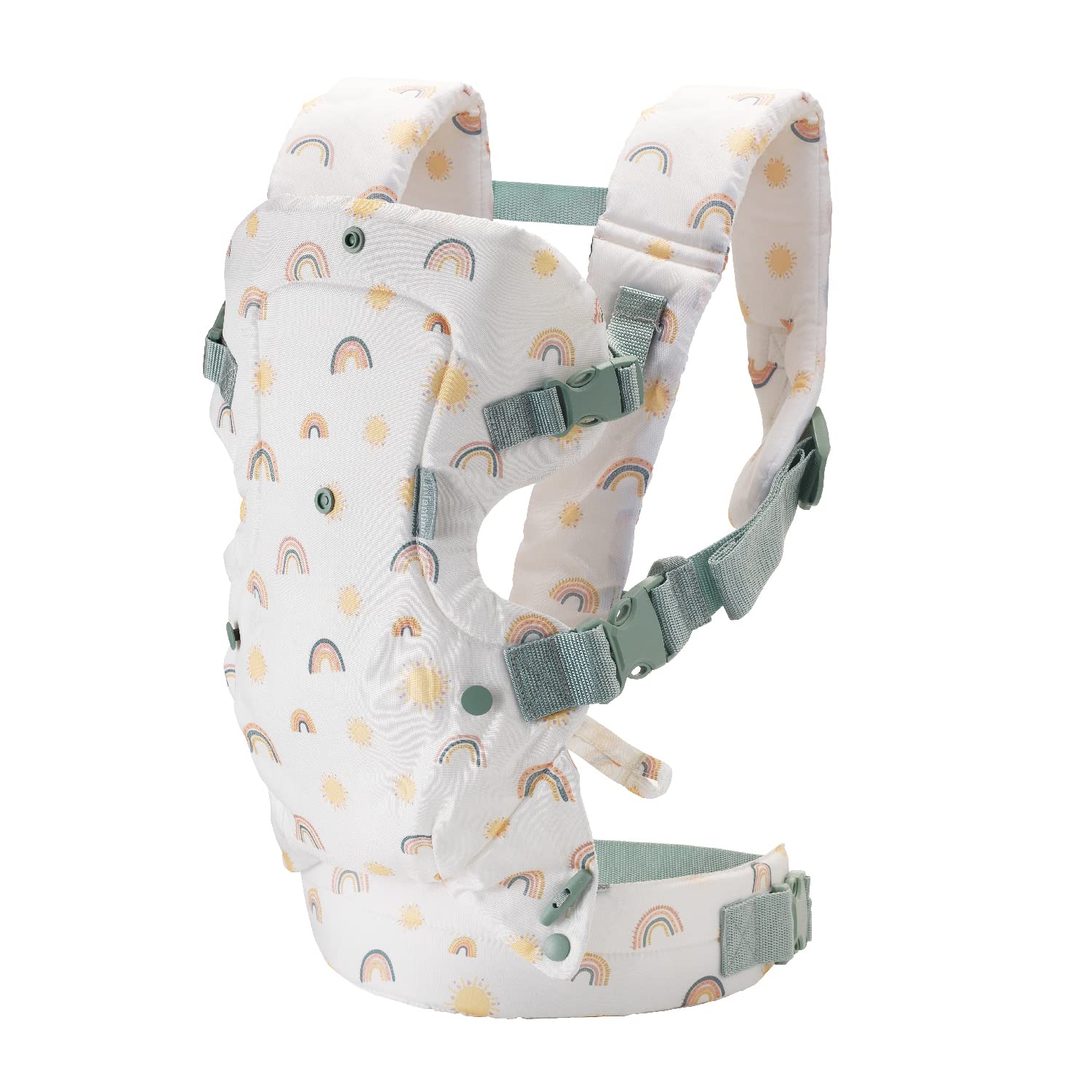 Infantino Flip Advanced Portabebés 4 en 1 - Ergonómico, Convertible, frontal y frontal hacia fuera Portabebés delantero y trasero para recién nacidos a niños pequeños 8-35 libras, arco iris