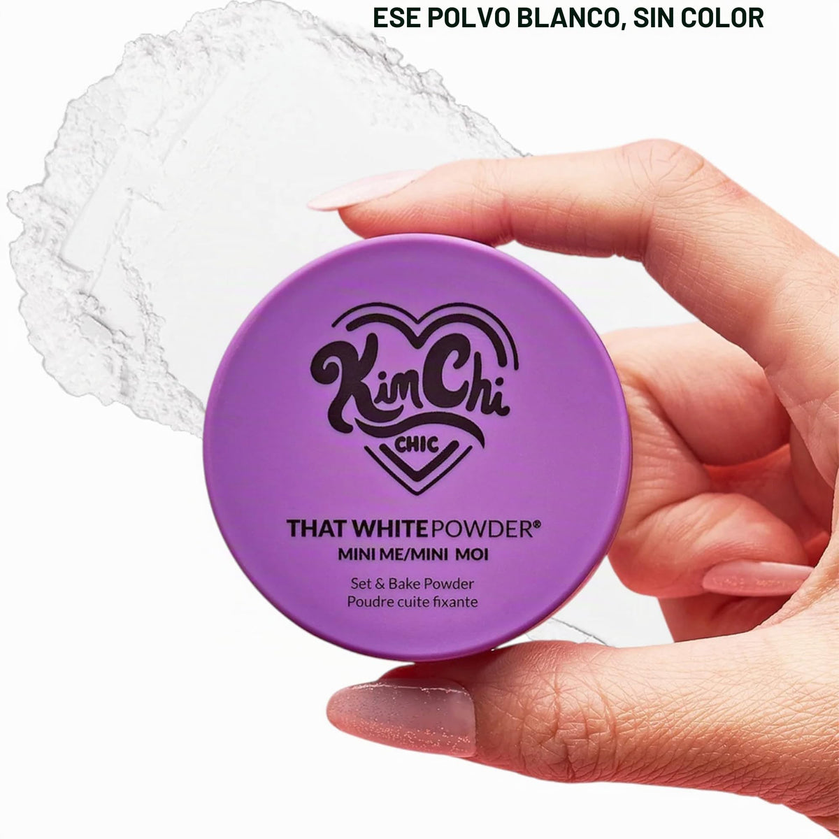 Kimchi Chic Puff Puff Pass Mini - Polvo Suelto Liviano, contiene Arroz y Vitamina E (White)