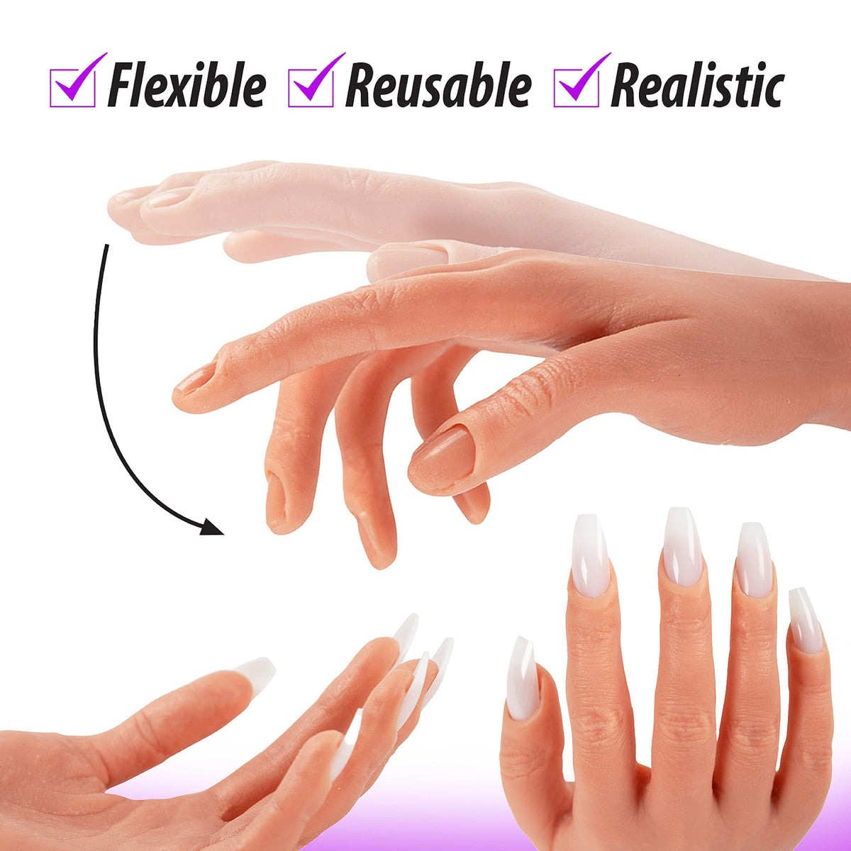 Kit de Uñas Nail Nobility Rojo para Práctica de Técnicas Profesionales