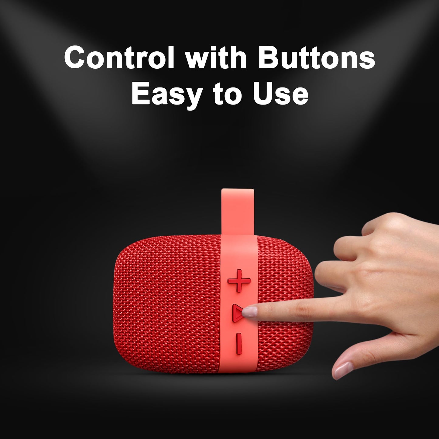 Fisher - Altavoz portátil Bluetooth con clip, IPX5 impermeable con clip, 10 W de potencia máxima Bluetooth estéreo con sonido HD, tiempo de reproducción 6H, BT 5.3, radio FM, electrónica inalámbrica