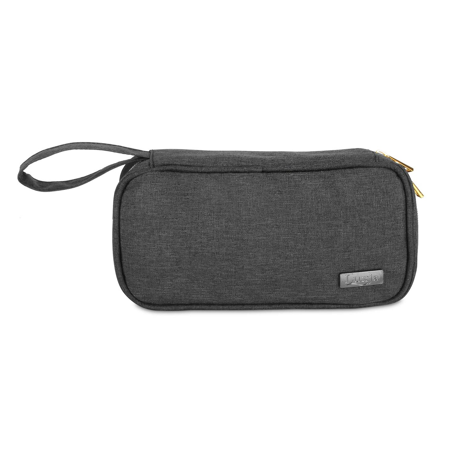 LUXJA - Estuche de transporte de aceite esencial, capacidad para 12 botellas (5 ml a 15 ml, incluyendo botellas enrollables), organizador portátil para aceites esenciales y accesorios (solo bolsa),