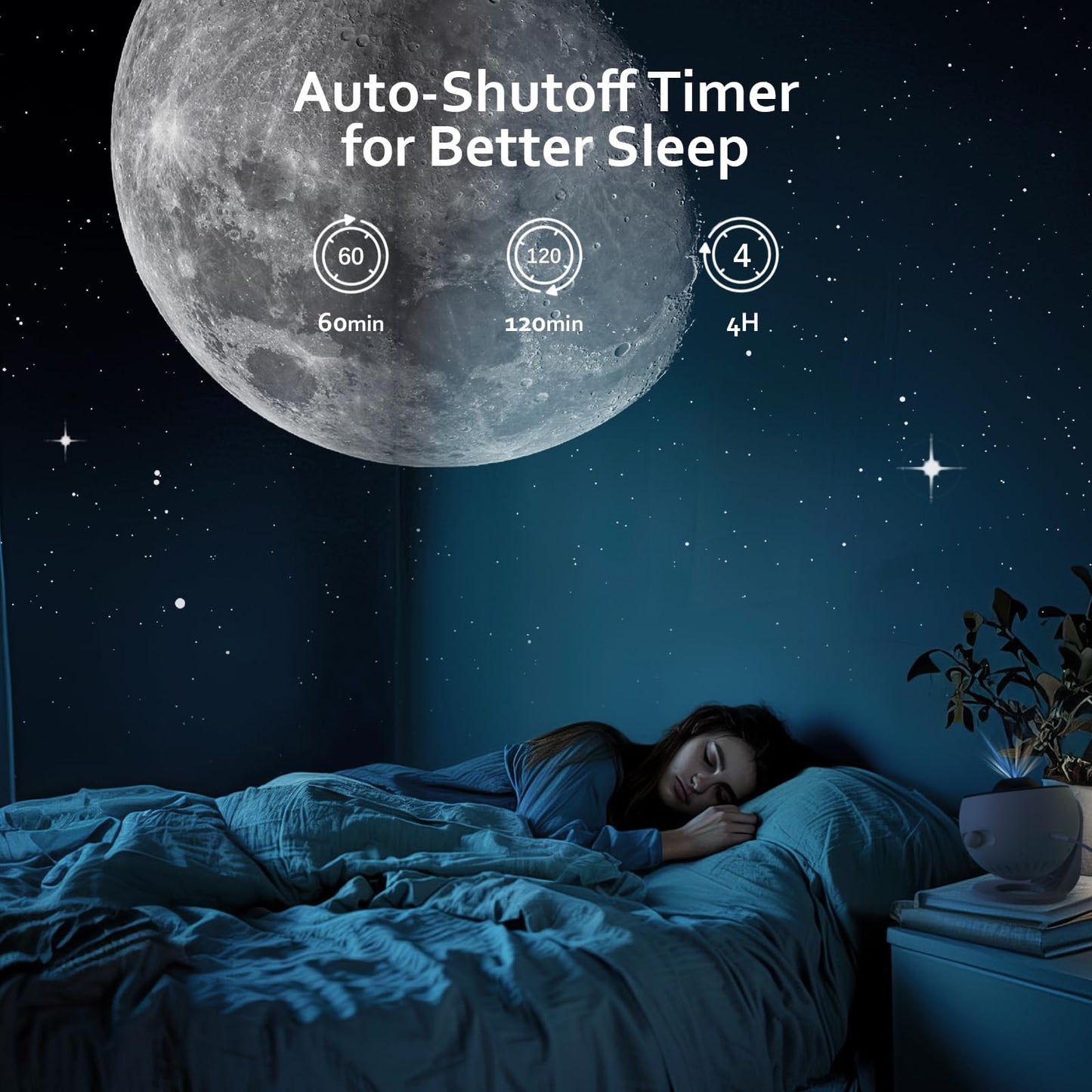 Ainael - Proyector de galaxia, proyector de estrellas para recámara con 3 diapositivas de vidrio HD, planetario del hogar, cielo estrellado, luz nocturna para niños y adultos, proyectores de techo
