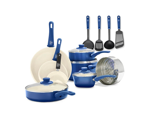 GreenLife CC002378-001 agarre suave, 16 unidades, azul marino