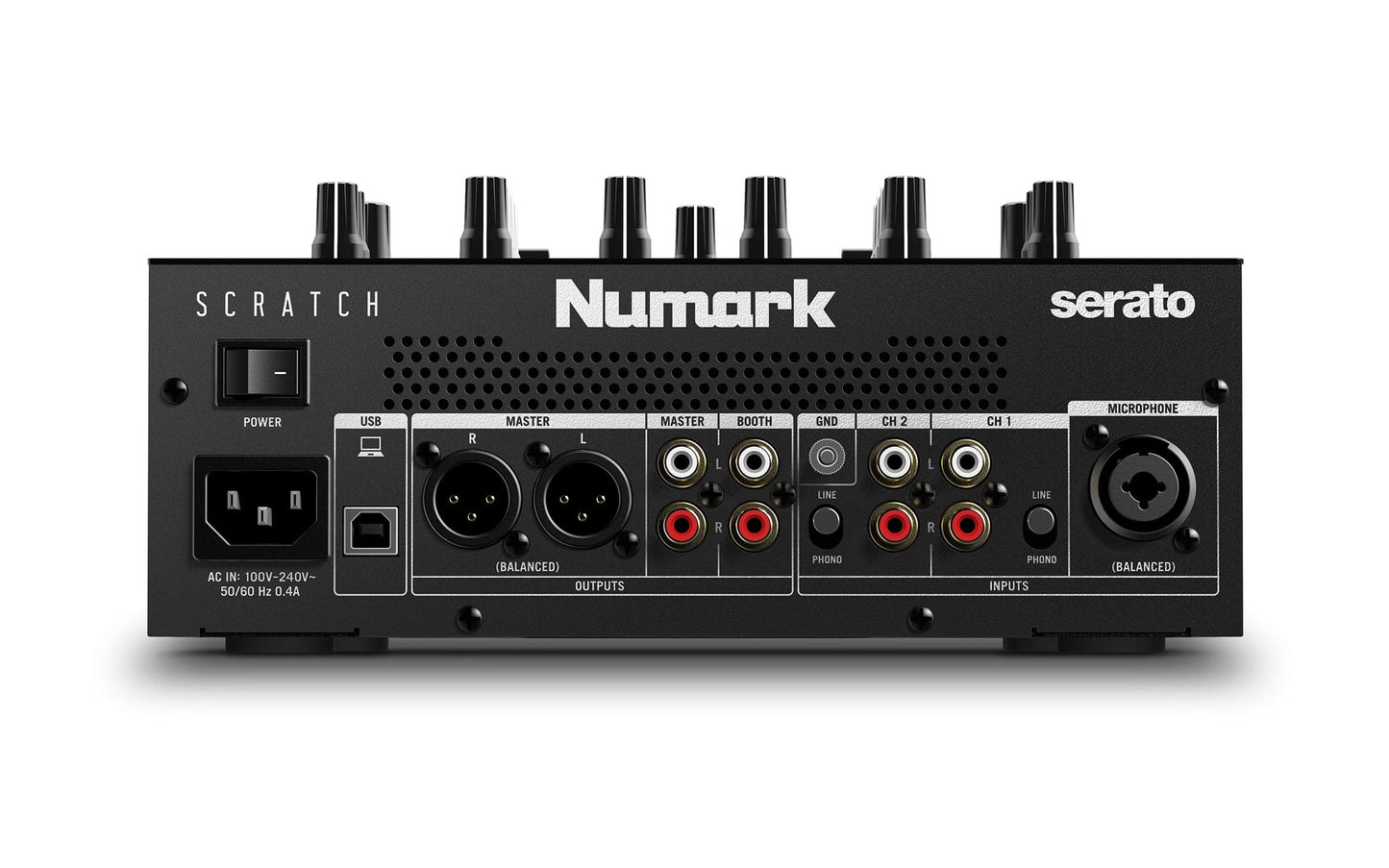 Mezcladora DJ Numark Scratch Roja con Serato DJ Pro y Innofader para Hombre