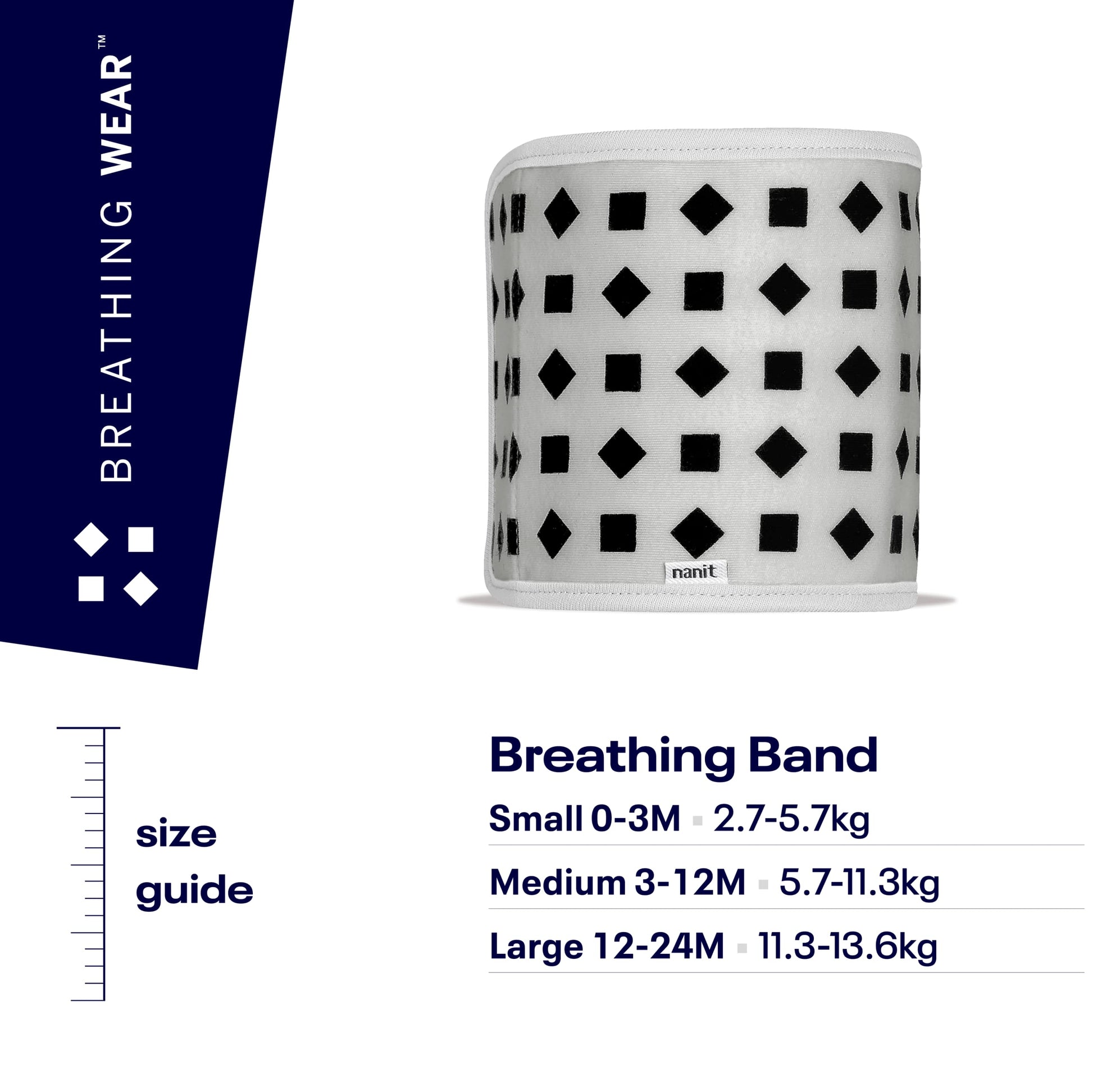 Bandas para Respirar Nanit Blanco Tamaño S para Monitor de Bebé Nanit Pro