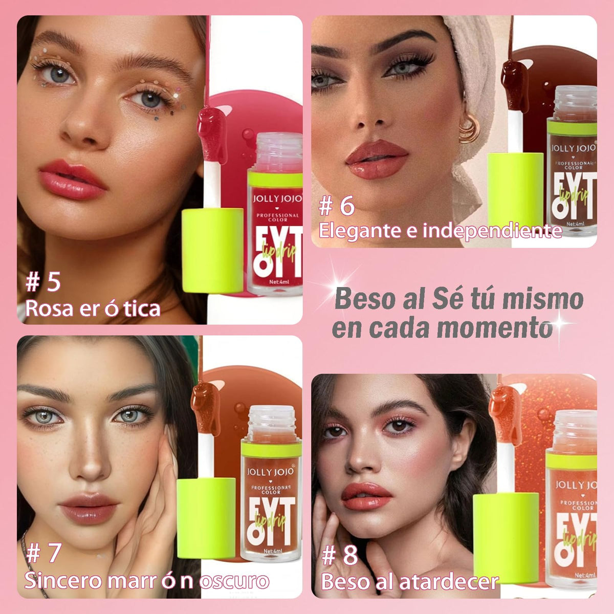 Fat oil de 8 colores, Lip gloss kit, Aceite mineral natural, Hidratante, No pegajoso, Lip oil plump adecuado para fiestas, compras, hidratación diaria