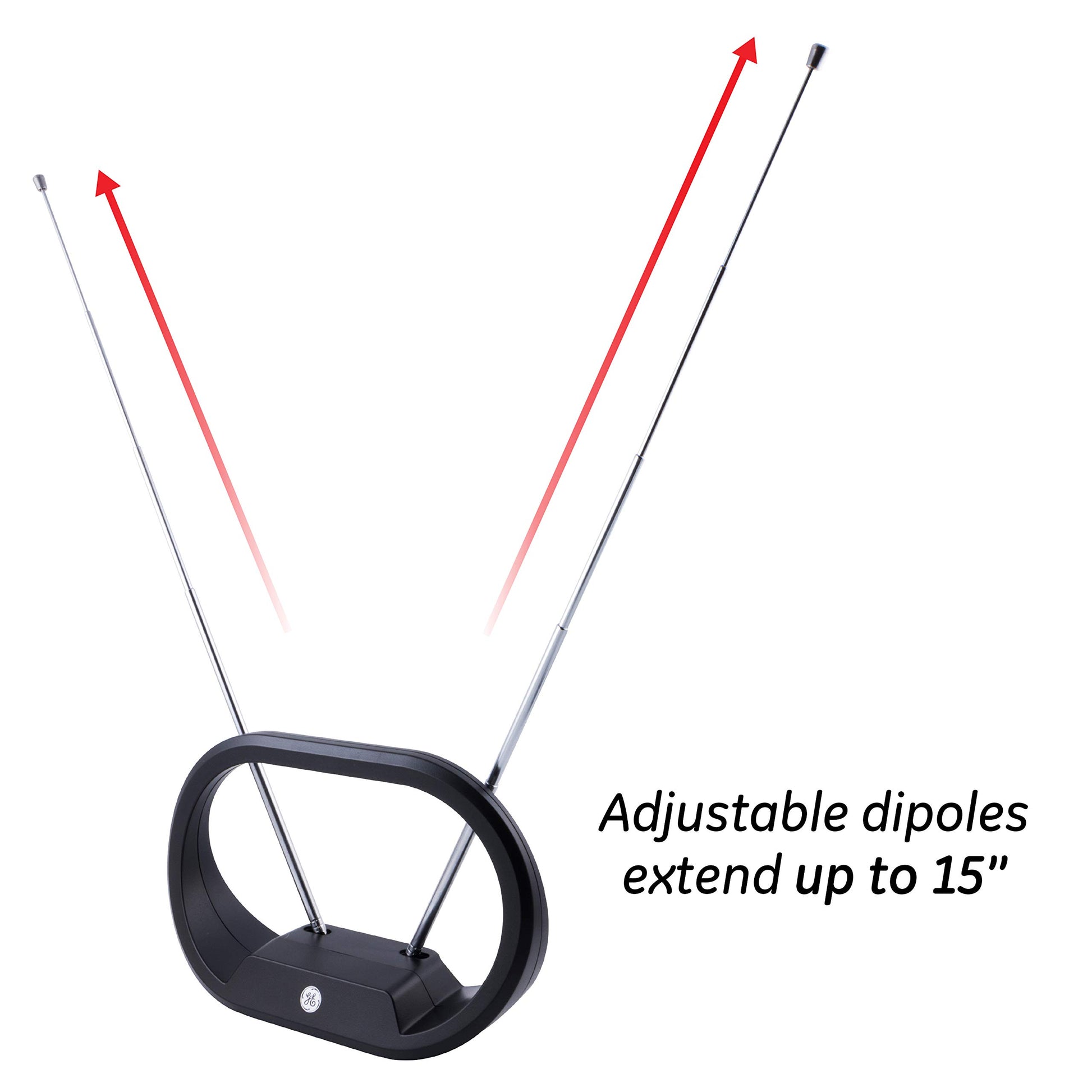 GE 33675 Antena pasiva básica Interior 1080p, Color Pack of/Paquete de 1