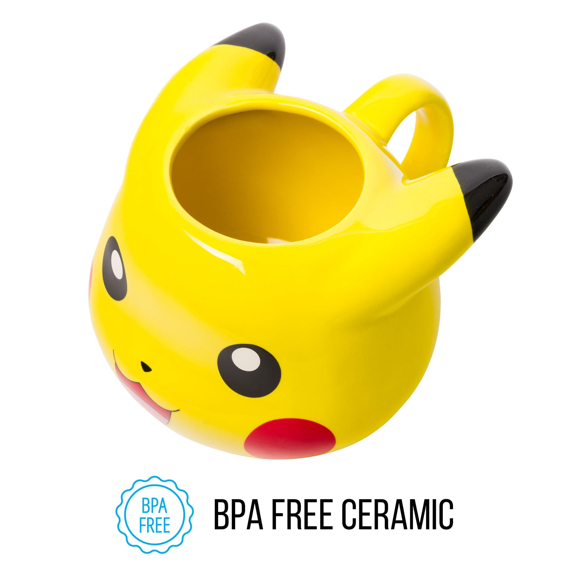 Taza Cerámica Esculpida 3D Silver Buffalo Pikachu Amarilla 20 Onzas
