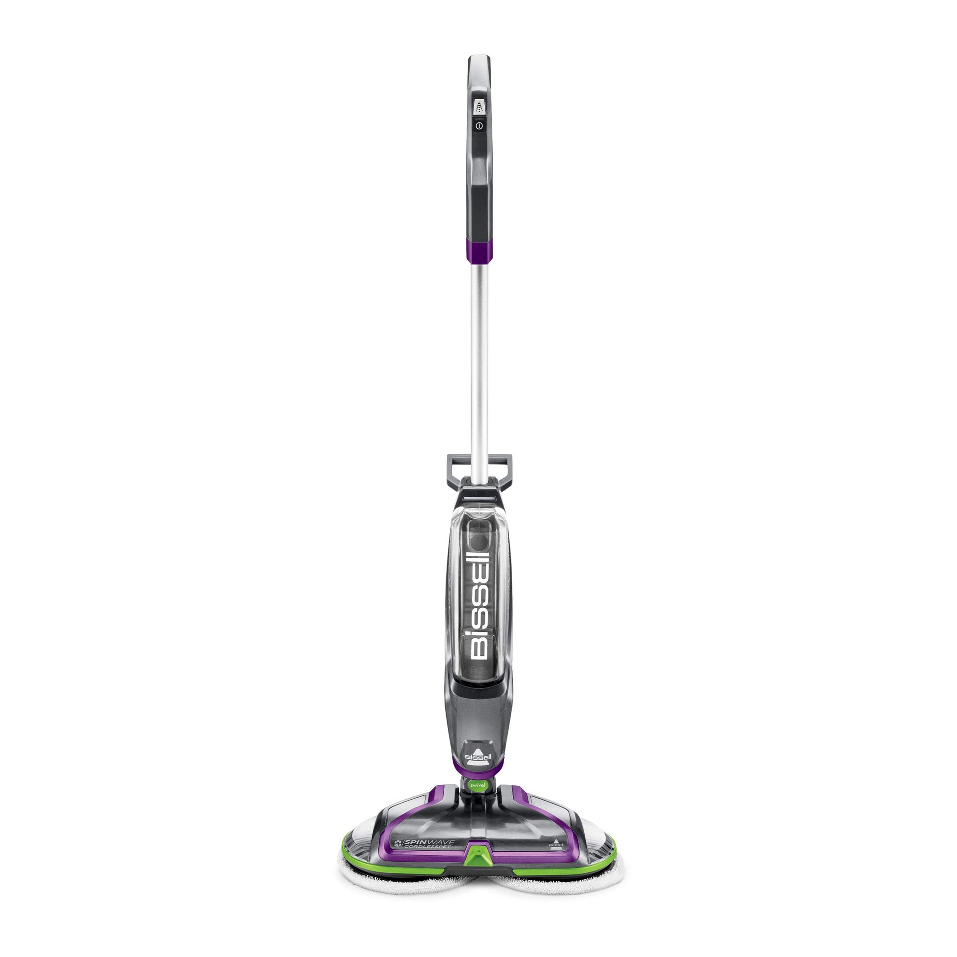 Bissell SpinWave 23157 - Mopa inalámbrica para Piso Duro, Color Verde y Plateado