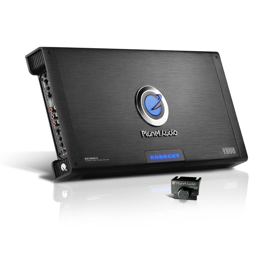 Amplificador Class A/B 5 Canales Planet Audio AC18005 Anarchy 1800 Watts Estable en 2 Ohm
