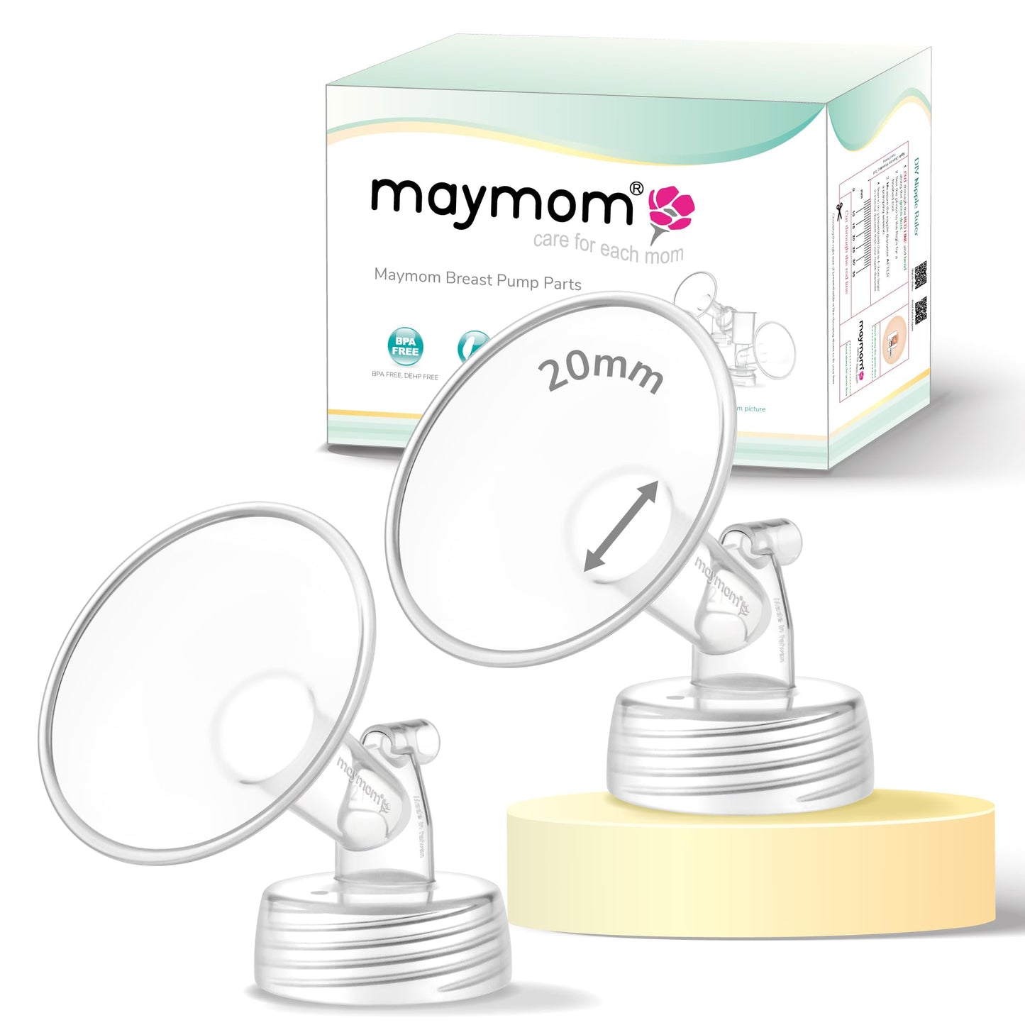 Pieza de bomba Maymom de cuello ancho para S1/S2; incluye Embudo de boca ancha; repuesto no original; reemplaza el protector de 20 mm de dos Embudos de Spectra.