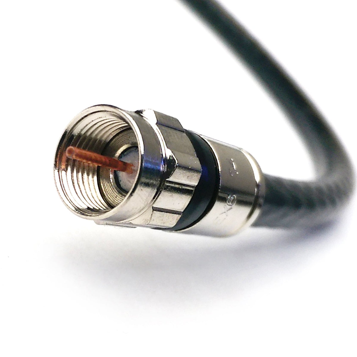 Cable Coaxial RG6 15m Negro Anti-corrosión para Audio Video Internet 75 Ohm