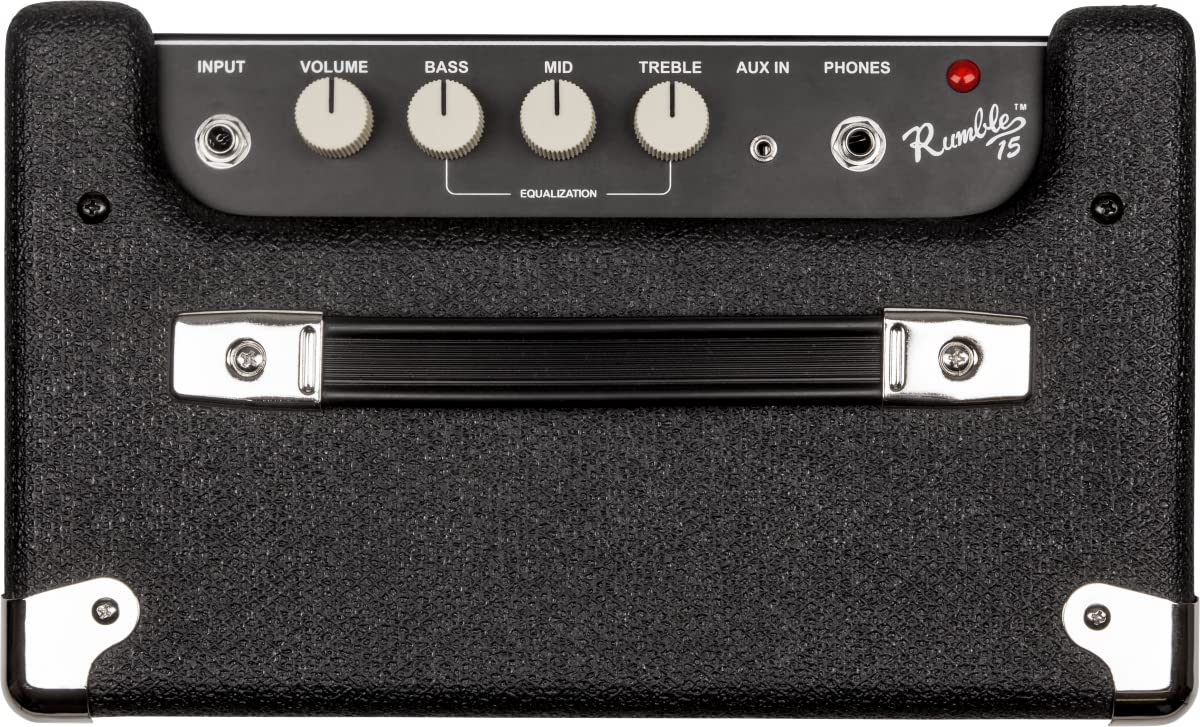 Fender Amplificador de Bajo Eléctrico Rumble 15 (V3), Black and Silver, 120V