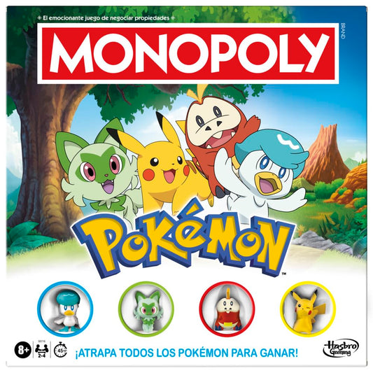 Hasbro Gaming Juego de Mesa Monopoly Edición Pokémon | De 2 a 4 Jugadores