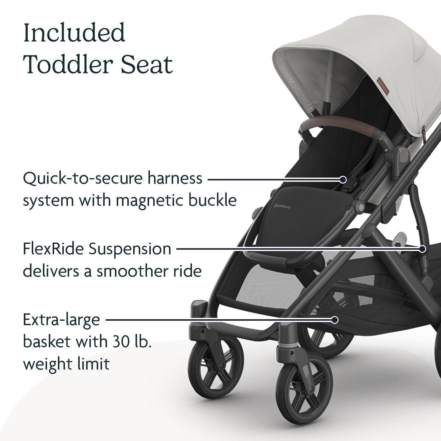 Cochecito Modular UPPAbaby Vista V3 Negro con Protectores y Bolsa de Almacenamiento para Niños y Bebés