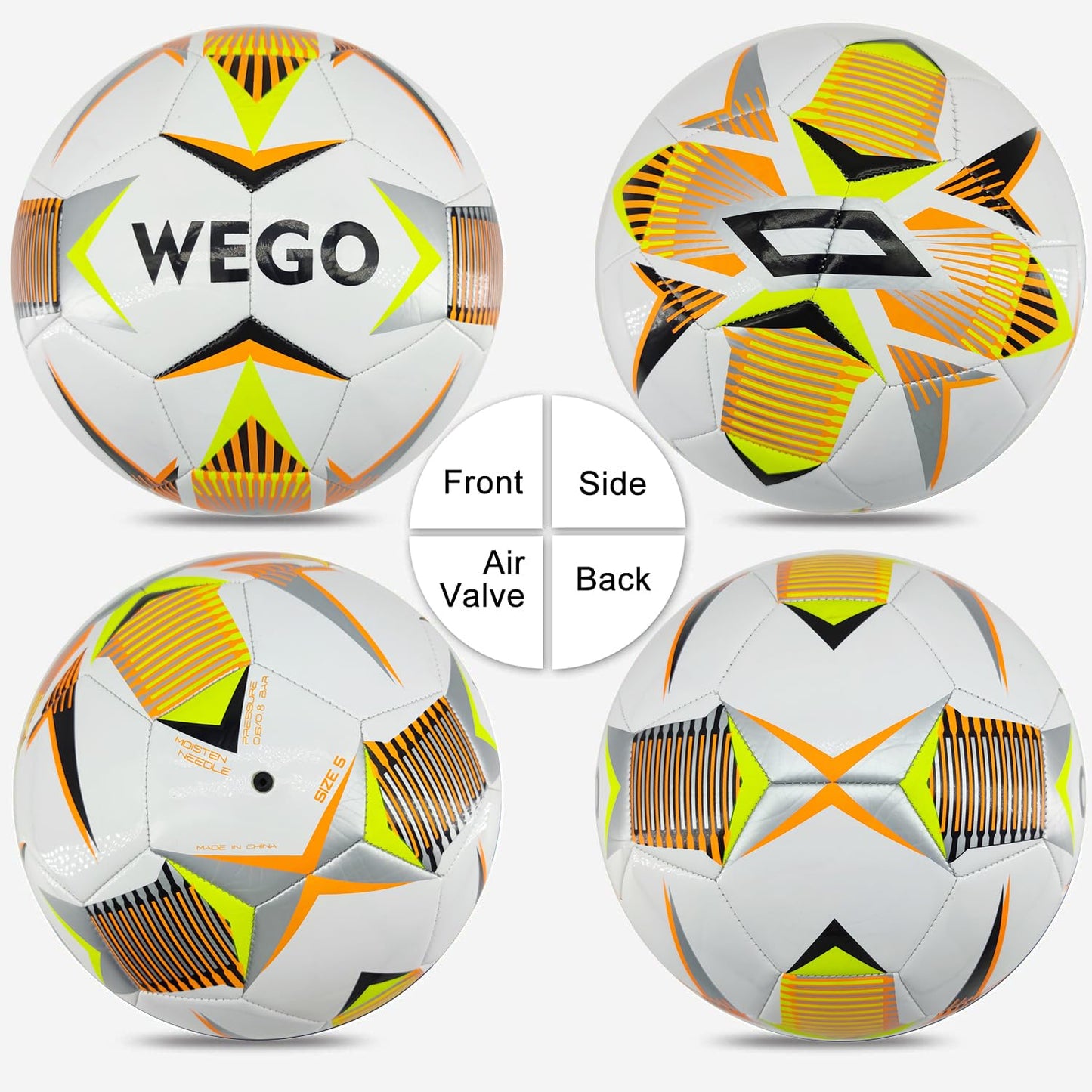 Balón de Fútbol WEGO Blanco Classic Profesional No. 5