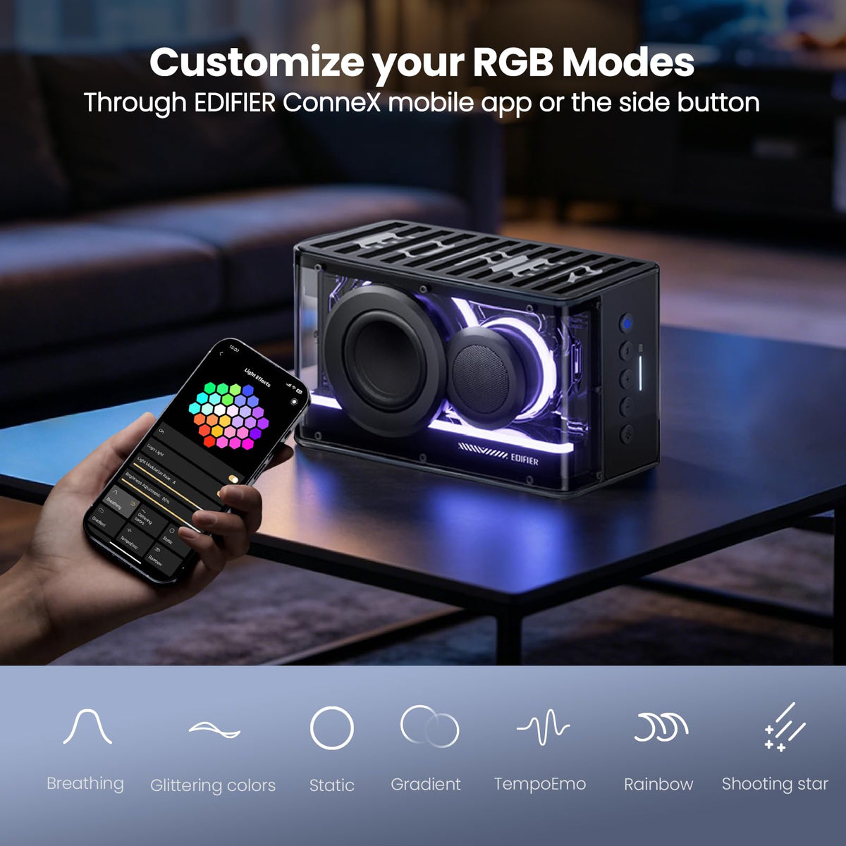 Altavoz Bluetooth Edifier Negro Inalámbrico RGB 25 W