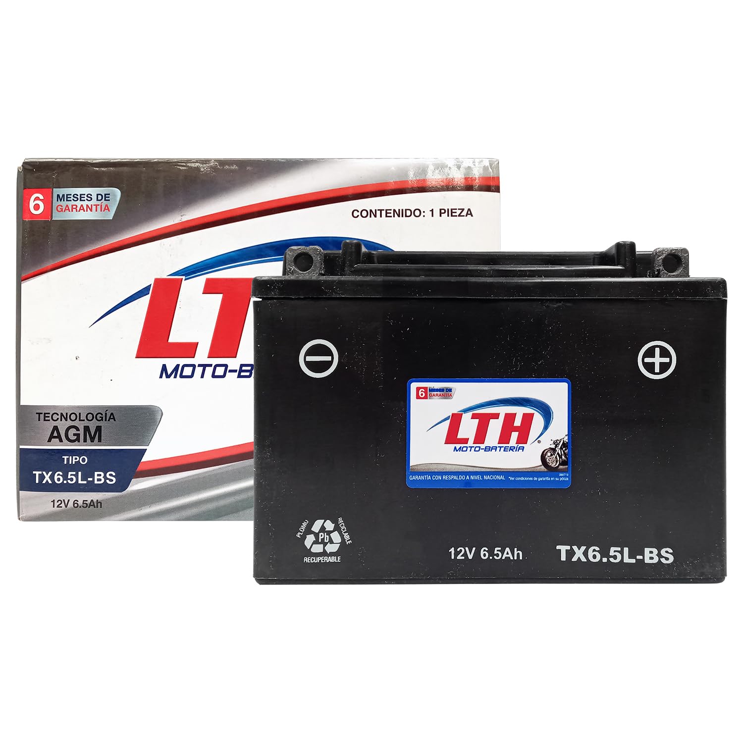 LTH MOTO BATERIA AGM 12V 6.5AMP MODELO TX6.5L-B