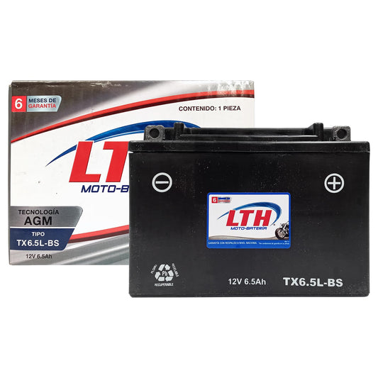 LTH MOTO BATERIA AGM 12V 6.5AMP MODELO TX6.5L-B