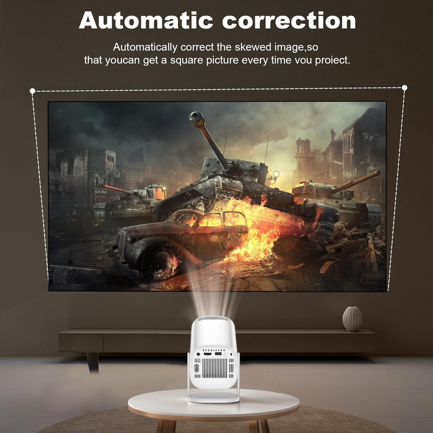 Nueva consola de juegos retro P30 con proyector, proyector portátil 4K HD con más de 36000 juegos, Plug and Play TV Video Game Stick, proyector inteligente con controladores inalámbricos de 2.4 g