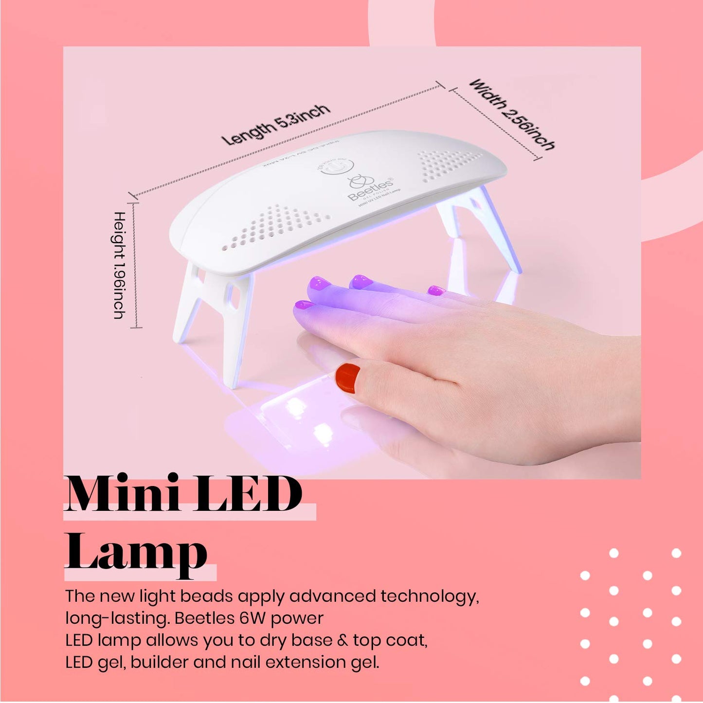 Kit de esmalte de uñas en gel rojo Beetles con luz LED UV y capa superior de gel base Kit de inicio Juego de esmalte de uñas en gel rojo Soak Off con lámpara Lima de uñas para uñas caseras Perfecto para la manicura del 4 de julio para mujeres