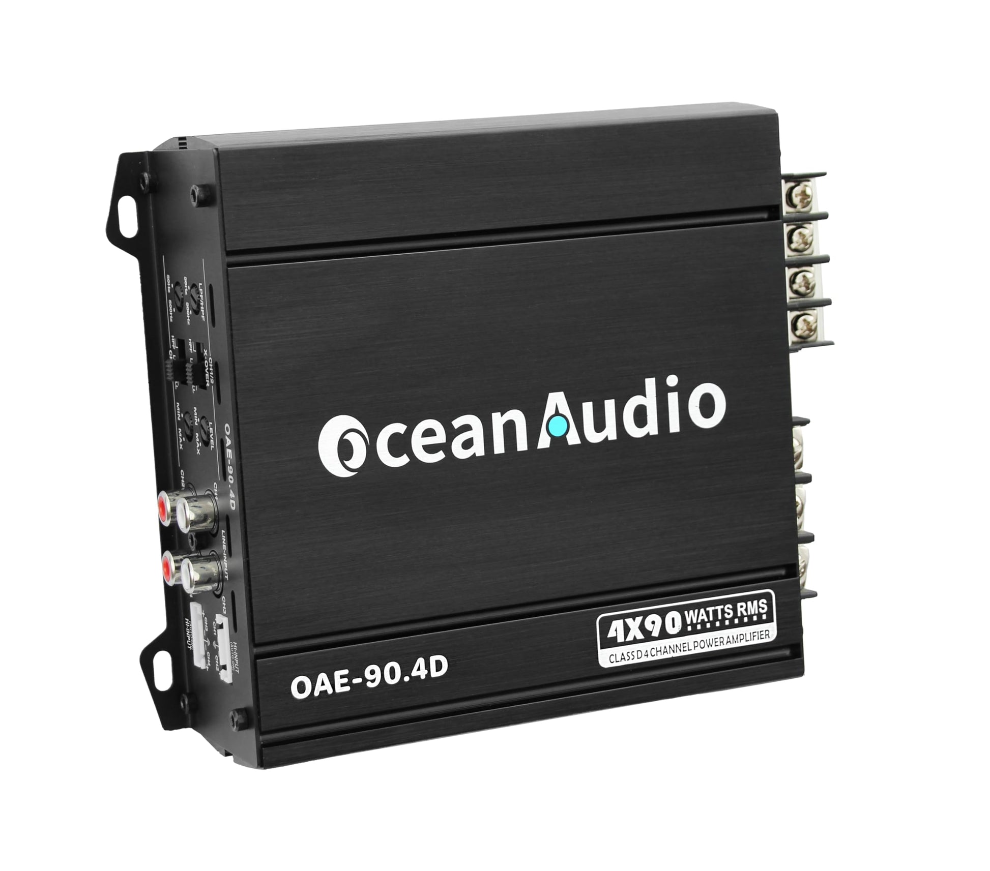 Amplificador de Coche OceanAudio Negro Compacto Clase D de 4 Canales 720 W