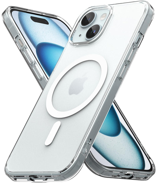 Funda iPhone 15 Ringke Translúcida Mate Antigolpes para Carga MagSafe Matte Clear