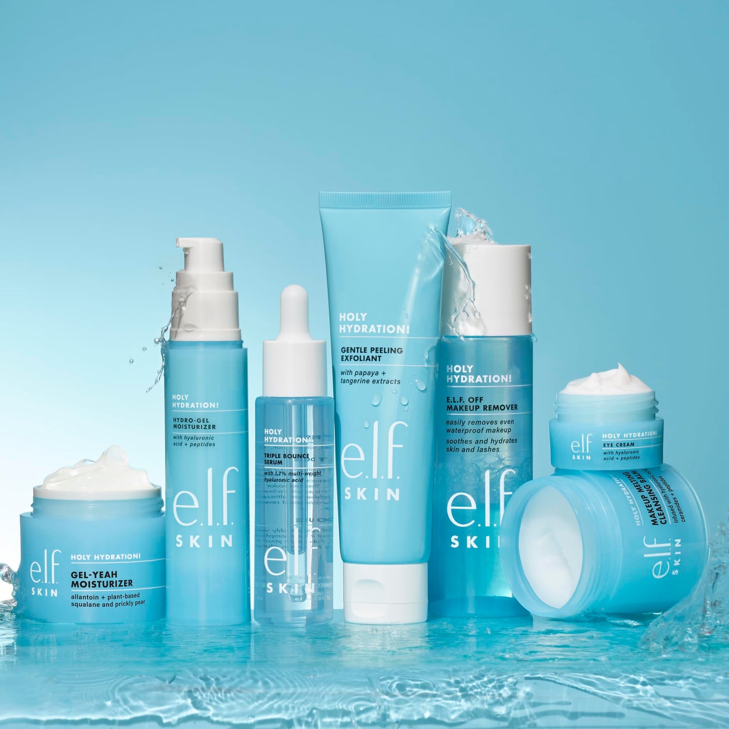e.l.f. Holy Hydration! Hydro-Gel Moisturizer, Hydrates & Moisturizes Skin for a Plumped Up Complexion, Lightweight & Quick-Absorbing, White, 1.76 Oz