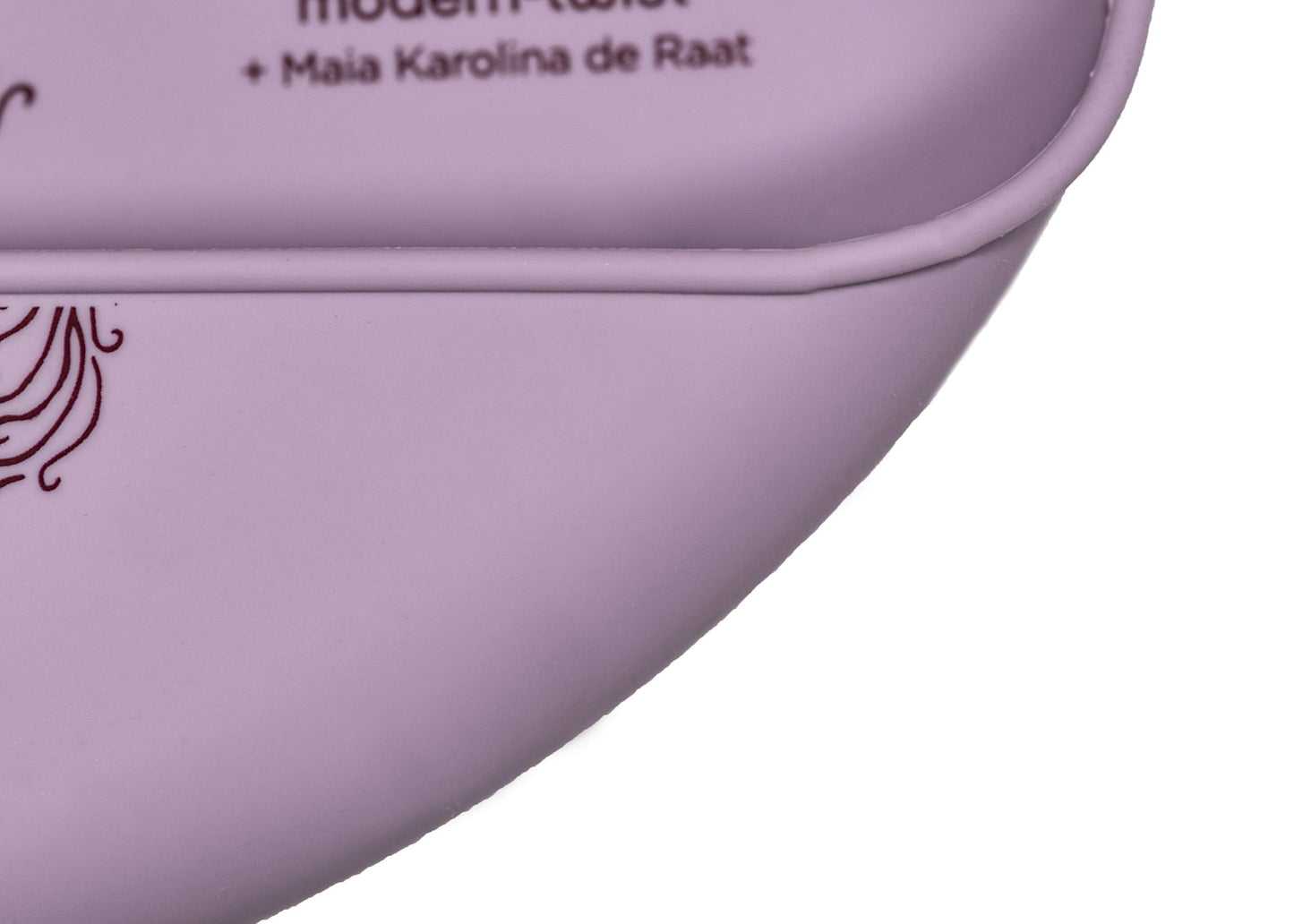 Modern Twist, 100% Pure Silicone Baby Bucket Bib, Llama, Lavender